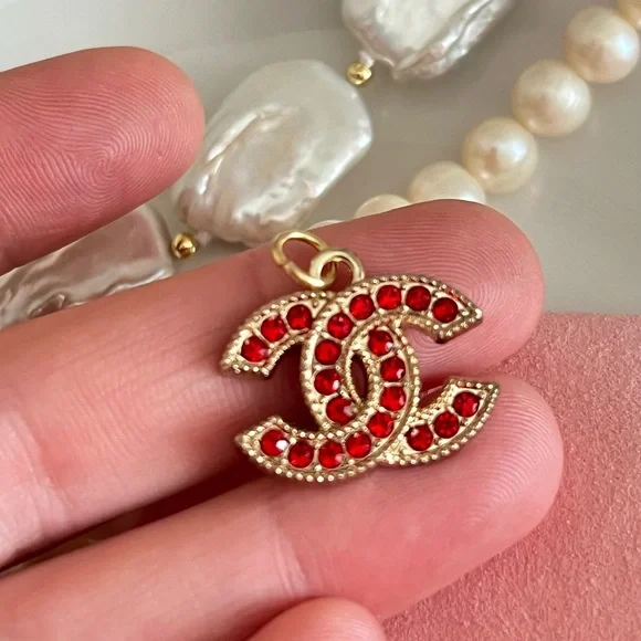 Chanel Gold and Red Charm